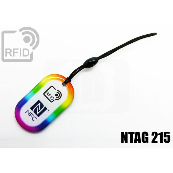 KY04C73 Portachiavi RFID ovale NFC ntag215 swatch
