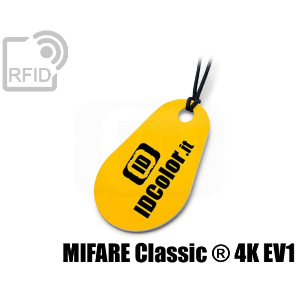 KY05C09 Portachiavi tag RFID goccia Mifare Classic ® 4K Ev1 swatch