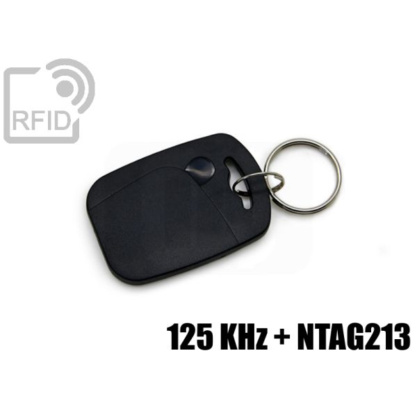 KY08D27 Portachiavi tag RFID abs doppio chip NFC 125 KHz + ntag213 thumbnail