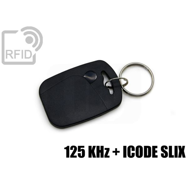 KY08D28 Portachiavi tag RFID abs doppio chip 125 KHz + ICode SLIX swatch