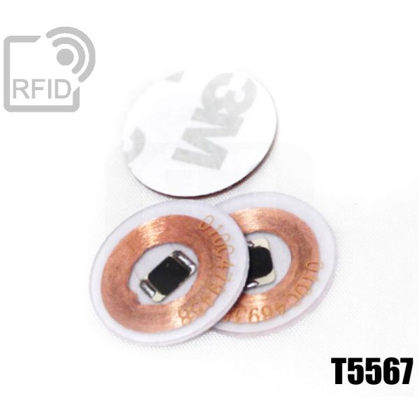 TR01C04 Dischi adesivo RFID trasparenti T5567 thumbnail