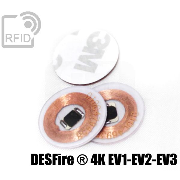TR01C10 Dischi adesivo RFID trasparenti NFC Desfire ® 4K Ev1-Ev2-Ev3 thumbnail