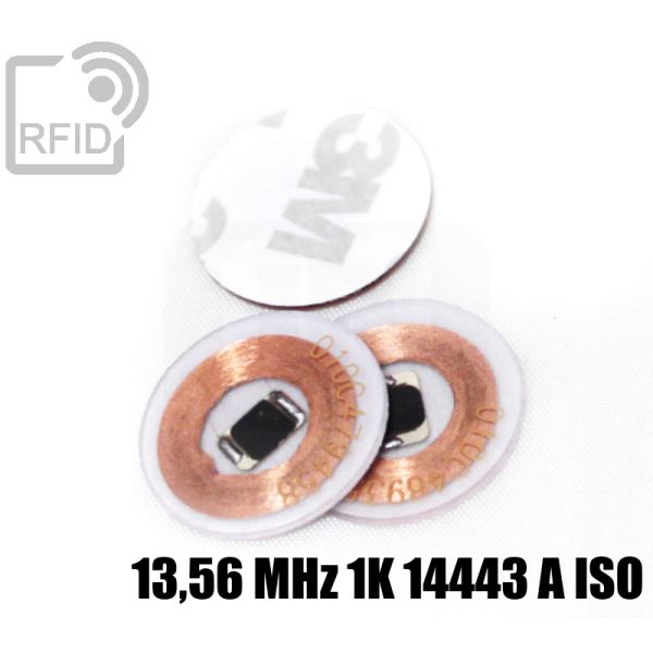 TR01C23 Dischi adesivo RFID trasparenti 13