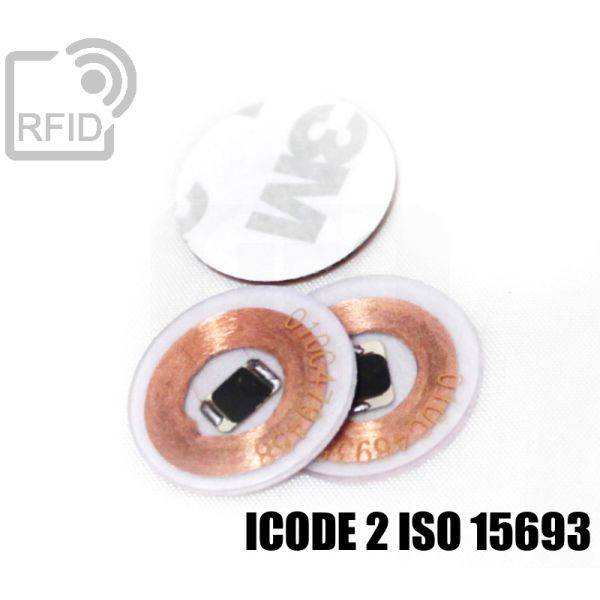 TR01C51 Dischi adesivo RFID trasparenti ICode 2 iso 15693 swatch