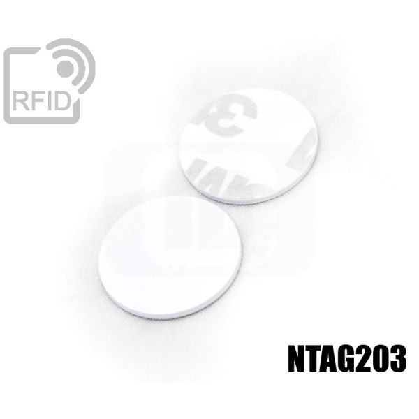 TR02C35 Dischi adesivo RFID PVC NFC Ntag203 thumbnail