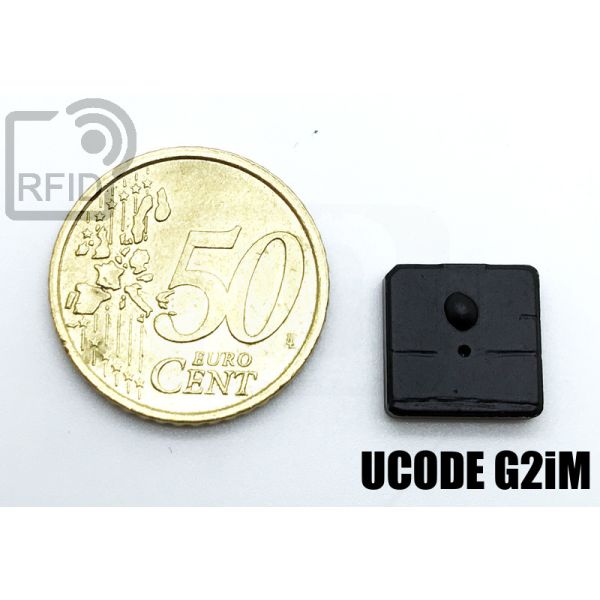 TR20C75 Tag quadrato adesivo RFID UHF miniaturizzato UCode G2iM thumbnail