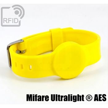 BR34C84 Braccialetti RFID silicone fibbia 16 mm NFC Mifare Ultralight ® AES small