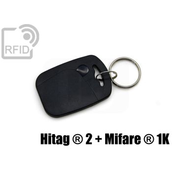 KY08D37 Portachiavi tag RFID abs doppio chip Hitag ® 2 + Mifare ® 1K small