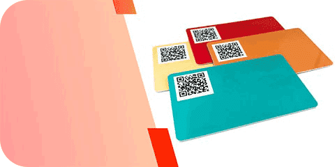 Cards with UID code printed in QR format